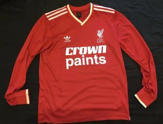 Vintage Mens Adidas Liverpool Dalglish 85 - 87 Medium Crown Paints Football Shirt