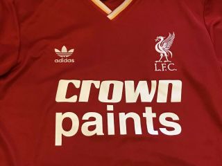 Vintage Mens Adidas Liverpool Dalglish 85 - 87 Medium Crown Paints Football Shirt 3
