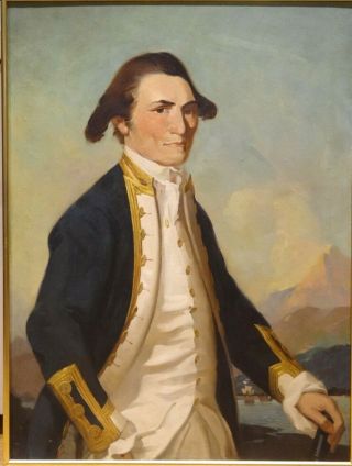 Large 20th Century Portrait Captain James Cook (1728 - 1779) British Royal Navy