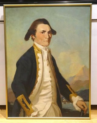 Large 20th Century Portrait Captain James Cook (1728 - 1779) British Royal Navy 2