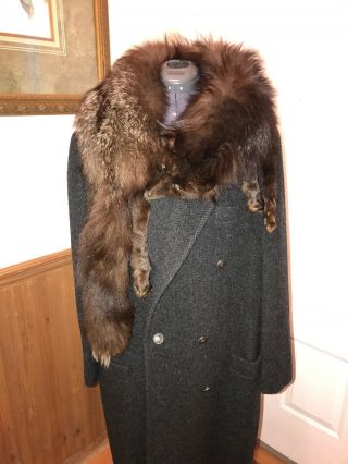 Rare Vintage Large Body Fox Brown Stole Full Body Fur Scarf Wrap