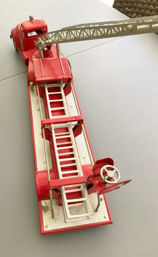 Vintage 1950 ' s Tonka Hook and Ladder MFD Fire Engine Truck No.  5 3