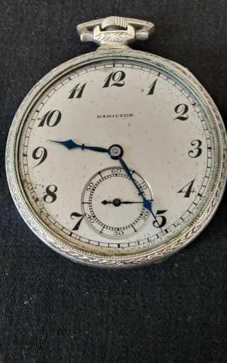 Hamilton Pocket Watch S12,  14k Gf Case,  Model 912 Running
