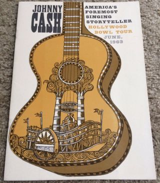 Johnny Cash Hollywood Bowl Tour Program June 1962 Vtg