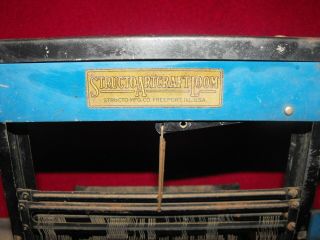 Vintage Structo Art Craft Metal Table Top Loom Old