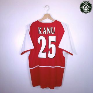 Kanu 25 Arsenal Vintage Nike Home Football Shirt Jersey 2002/04 (m) Nigeria