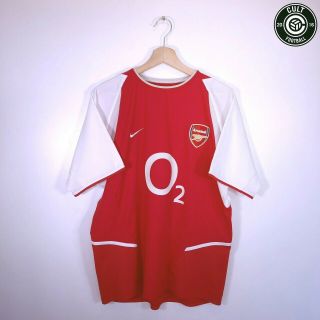KANU 25 Arsenal Vintage Nike Home Football Shirt Jersey 2002/04 (M) Nigeria 2
