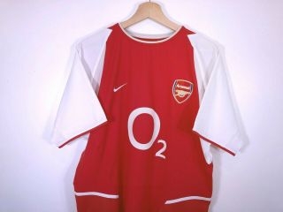KANU 25 Arsenal Vintage Nike Home Football Shirt Jersey 2002/04 (M) Nigeria 3