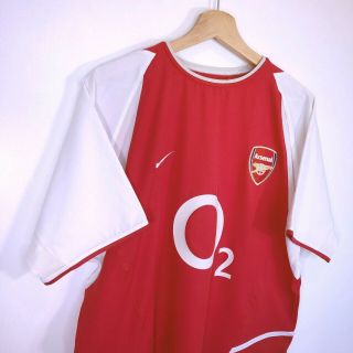 KANU 25 Arsenal Vintage Nike Home Football Shirt Jersey 2002/04 (M) Nigeria 5