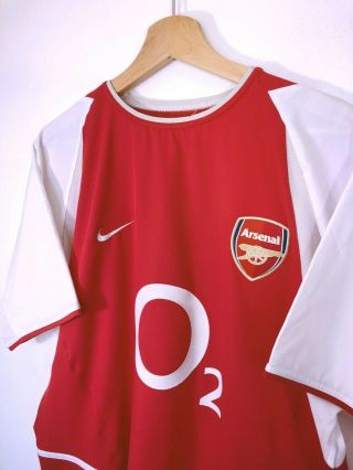 KANU 25 Arsenal Vintage Nike Home Football Shirt Jersey 2002/04 (M) Nigeria 6