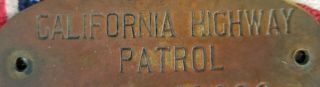 California Highway Patrol Motorcycle ID Plate Badge Vintage CHP Moto Guzzi 1970s 5