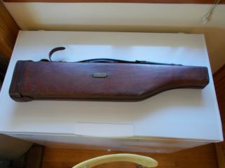 Vintage Moose Brand Leg O Mutton Take Down Rifle Leather Hard Case Locking 11 - 30