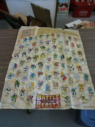 Vintage Very Rare 1987 Hasbro Battle Beasts Poster