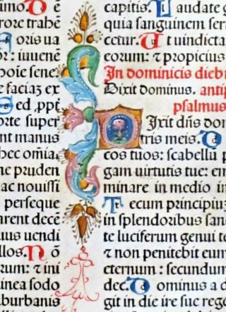 Extremely Rare Incunabula Breviary Lf.  On Vellum,  Jenson,  1478,  Handc.  Deco Initials