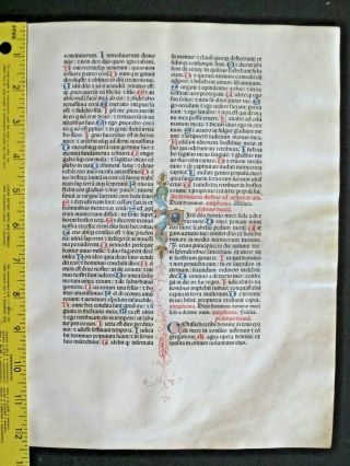 Extremely rare incunabula Breviary lf.  on vellum,  Jenson,  1478,  handc.  deco initials 2