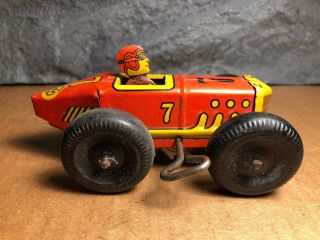 Vintage Marx | 5 " Midget Race Car | 7 | Tin Wind Up |