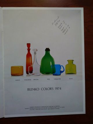 THREE AND VINTAGE (1973,  1974 & 1975) BLENKO CATALOGS WITH PRICE LISTS 5