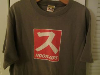 Vintage Hook Ups Skateboard Shirt 90s Jeremy Klein Sean Cliver Anime Logo Rare