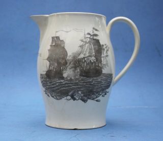 Rare & Interesting 1812 American Independence War Commemorative Creamware Jug