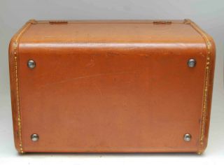 VINTAGE SHWAYDER BROS SAMSONITE LEATHER TRAIN CASE WITH INSERT AND KEY 4