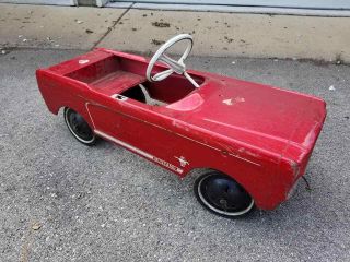 Vintage Amf Junior Ford Mustang Pedal Car 1965 1966 Rally Pac