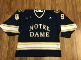 Mens 2xl - Vtg Ncaa Ccha Notre Dame Fighting Irish 09 Adidas Sewn Hockey Jersey