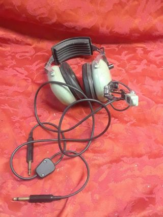 Vtg Rare David Clark H10 - 40 Aviation Headset Mic Dual Plug Ham Radio