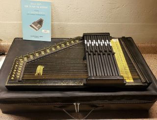 Vintage Autoharp With Case,  Book And Tuning Wrench