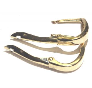 14k yellow gold fancy hoop earrings 1.  1g estate vintage antique 5