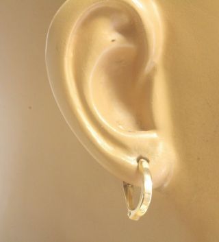 14k yellow gold fancy hoop earrings 1.  1g estate vintage antique 6