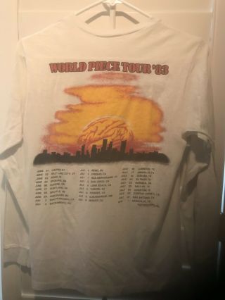 Iron Maiden Vintage Tour T - Shirt 1983 Piece Of Mind Tour 2