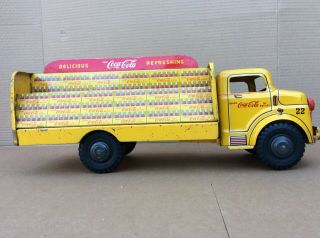 Marx Coca Cola Truck,  Vintage Pressed Steel Coca Cola Delivery Truck