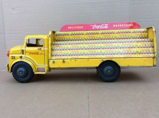 Marx Coca Cola Truck,  Vintage Pressed Steel Coca Cola Delivery Truck 2