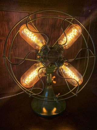 Vintage/steampunk Montgomery Ward Blue Line Electric Fan Light Conversion