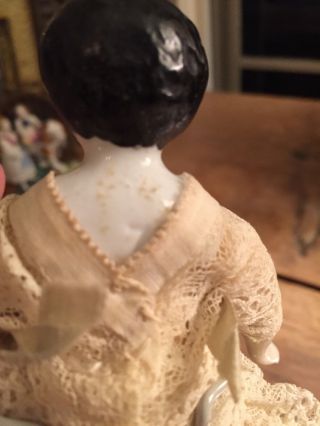 Antique French Porcelain Doll French Lace Ribbon 3