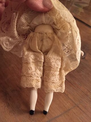 Antique French Porcelain Doll French Lace Ribbon 4