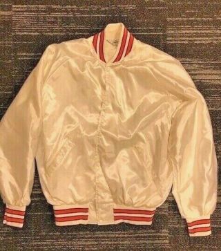 Vintage Cleveland Browns WHITE Satin Jacket XL 2