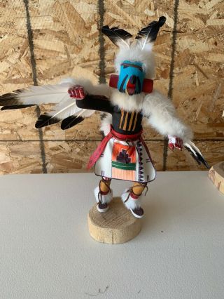 Authentic Navajo Eagle Dancer Vintage Kachina Doll Real Fur Signed James Walker
