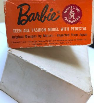 Vintage Barbie Bubble Cut Japanese Exclusive Dressed Box Drum Majorette Box Only 10