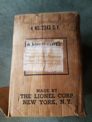 Vintage Lionel 2343 Sante Fe Diesel Dealer Master Box Carton Buffalo Ny