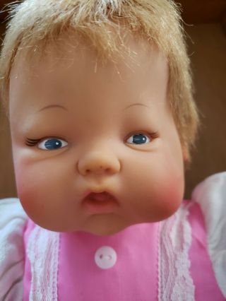 Vintage Ideal Doll Thumbelina Baby Doll With Knob Still Moves Slowly