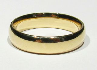 LARGE Vintage Estate Signed 8.  8g 14k Gold 6mm wide Mans Wedding Band Ring 12.  5 3