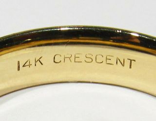 LARGE Vintage Estate Signed 8.  8g 14k Gold 6mm wide Mans Wedding Band Ring 12.  5 4