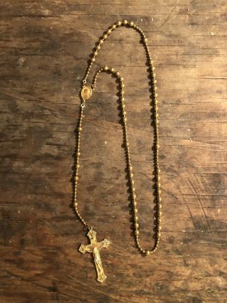 Vintage Brass Pull - Chain Rosary