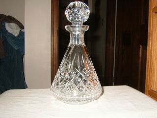 Vtg Waterford Crystal Roly Poly Decanter W/ Stopper Lismore Pattern 10 - 3/4 "