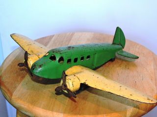 Vintage Wyandotte Pressed Steel Gyro Plane Toy Airplane