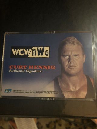 Rare 1998 Topps WCW NWO Mr Perfect Curt Hennig autograph authentic signed auto 2