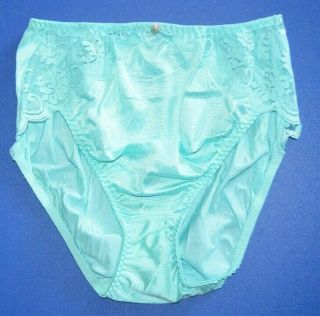 Nos Nwot Vtg 80s 90s Shiny Maidenform Nylon Lace High Waist Panties - M