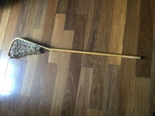 Vintage Patterson Wood Lacrosse Stick Made By Tuscarora Indian Nation