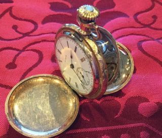 Antique Elgin 14k Yellow Gold Ladies 15 Jewel Pocket Watch Ex Cond